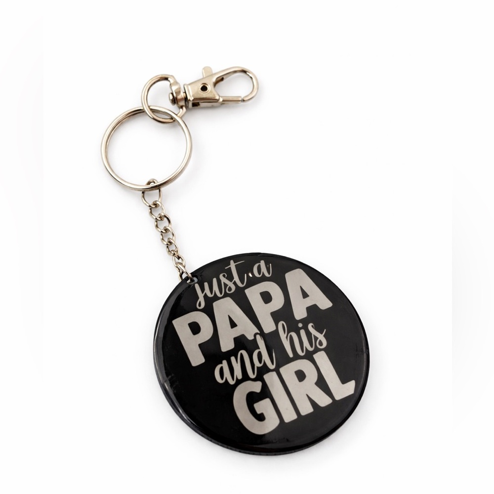 Stylish Black Key Holder with Silver Text